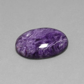 Charoíta violeta natural 13,16ct, corte oval, opaco