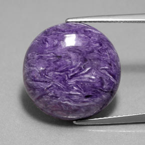 Charoite Tolet Natural 17.23ct, Corte Redondo, Opaco