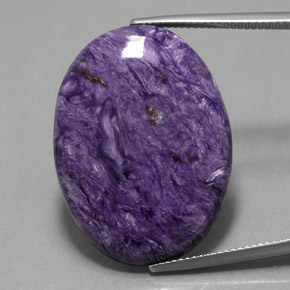 Charoite Tolet Natural 27.59ct, Corte Oval, Opaco