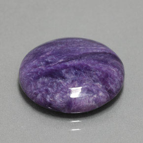 Charoíta violeta natural 11,13ct, corte redondo, opaco