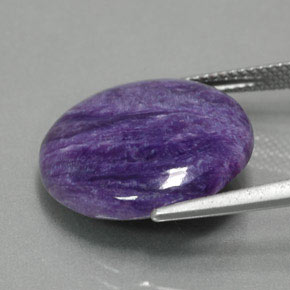 Charoíta violeta natural 11,13ct, corte redondo, opaco