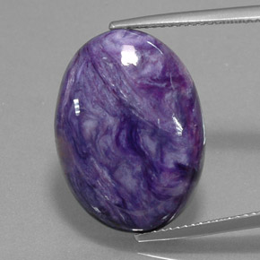 Charoite Tolet Natural 14.16ct, Corte Oval, Opaco