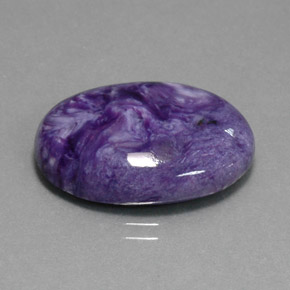 Charoíta violeta natural 14,18ct, corte oval, opaco