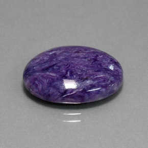 Charoíta violeta natural 11,49ct, corte oval, opaco