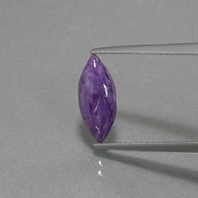 Charoíta violeta natural 1,32ct, marquise, opaco