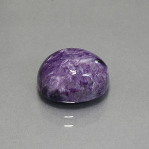 Charoíta violeta natural 4,47ct, corte oval, opaco