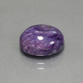 Charoíta violeta natural 4,70ct, corte oval, opaco