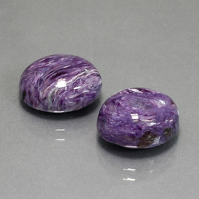 Pedras preciosas de charoíta violeta natural de  ct, corte oval, opaco