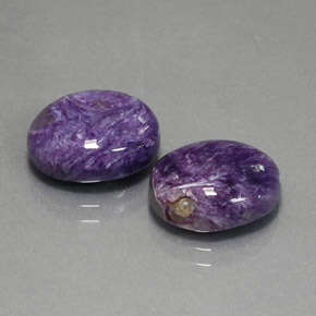 Pedras preciosas de charoíta violeta natural de  ct, corte oval, opaco