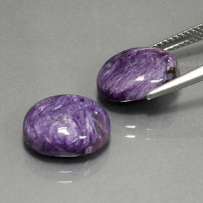 Pedras preciosas de charoíta violeta natural de  ct, corte oval, opaco