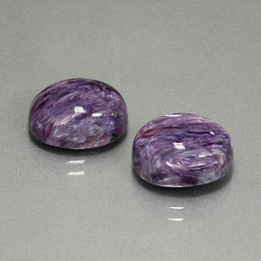Pedras preciosas de charoíta violeta natural de  ct, corte oval, opaco