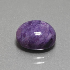 Charoíta violeta natural 4,08ct, corte oval, opaco