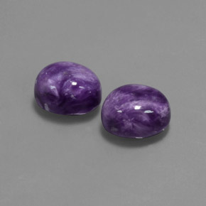 Pedras preciosas de charoíta violeta natural de  ct, corte oval, opaco