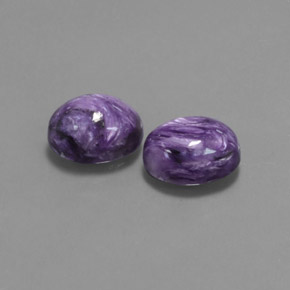 Pedras preciosas de charoíta violeta natural de  ct, corte oval, opaco