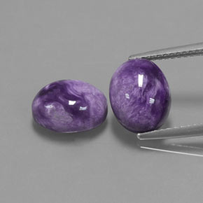 Pedras preciosas de charoíta violeta natural de  ct, corte oval, opaco