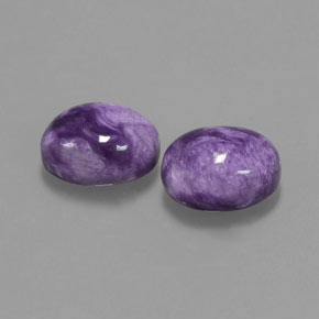 Pedras preciosas de charoíta violeta natural de  ct, corte oval, opaco