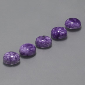 Pedras preciosas de charoíta violeta natural de  ct, corte oval, opaco