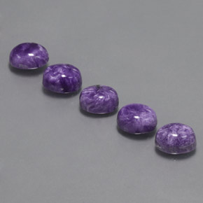Pedras preciosas de charoíta violeta natural de  ct, corte oval, opaco