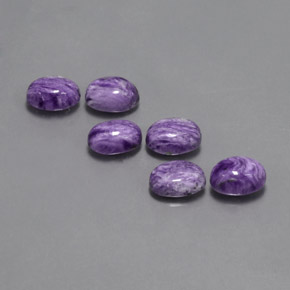 Pedras preciosas de charoíta violeta natural de  ct, corte oval, opaco