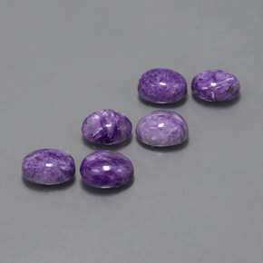Pedras preciosas de charoíta violeta natural de  ct, corte oval, opaco