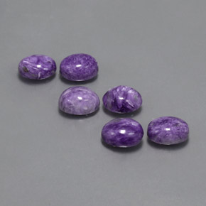 Pedras preciosas de charoíta violeta natural de  ct, corte oval, opaco