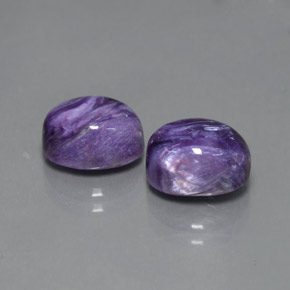 Pedras preciosas de charoíta violeta natural de  ct, corte oval, opaco