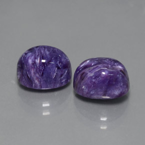 Pedras preciosas de charoíta violeta natural de  ct, corte oval, opaco