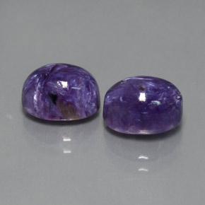 Pedras preciosas de charoíta violeta natural de  ct, corte oval, opaco