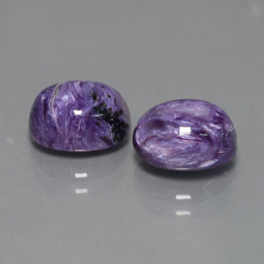 Pedras preciosas de charoíta violeta natural de  ct, corte oval, opaco