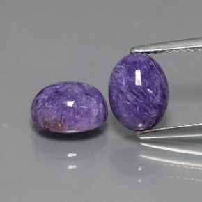 Pedras preciosas de charoíta violeta natural de  ct, corte oval, opaco