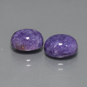 Pedras preciosas de charoíta violeta natural de  ct, corte oval, opaco