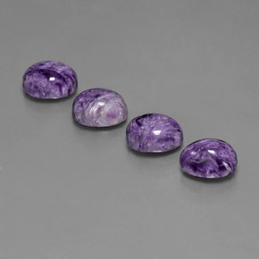 Pedras preciosas de charoíta violeta natural de  ct, corte oval, opaco
