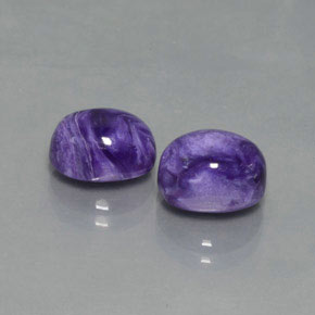 Pedras preciosas de charoíta violeta natural de  ct, corte oval, opaco
