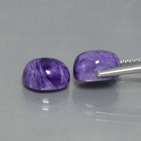 Pedras preciosas de charoíta violeta natural de  ct, corte oval, opaco