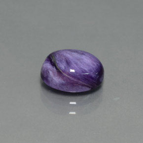 Charoíta violeta natural 1,93ct, corte oval, opaco