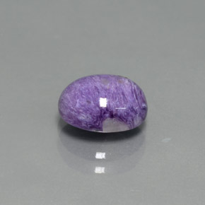 Charoíta violeta natural 1,88ct, corte oval, opaco
