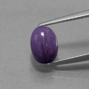 Charoíta violeta natural 1,84ct, corte oval, opaco