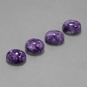 Pedras preciosas de charoíta violeta natural de  ct, corte oval, opaco