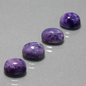 Pedras preciosas de charoíta violeta natural de  ct, corte oval, opaco