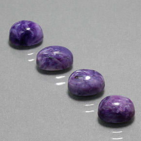 Pedras preciosas de charoíta violeta natural de  ct, corte oval, opaco