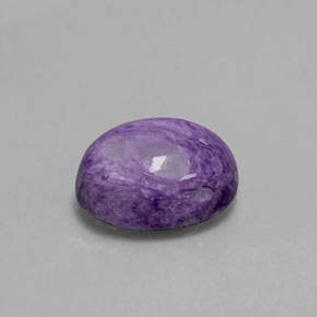 Charoíta violeta natural 4,08ct, corte oval, opaco