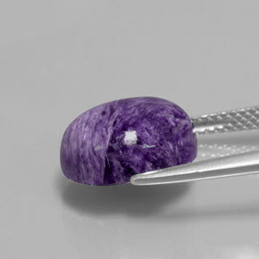 Charoíta violeta natural 5,09ct, corte oval, opaco