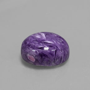 Charoíta violeta natural 5,14ct, corte oval, opaco