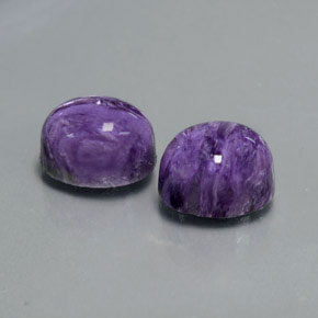 Pedras preciosas de charoíta violeta natural de  ct, corte oval, opaco