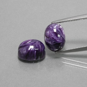 Pedras preciosas de charoíta violeta natural de  ct, corte oval, opaco