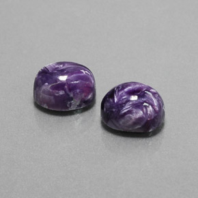 Pedras preciosas de charoíta violeta natural de  ct, corte oval, opaco
