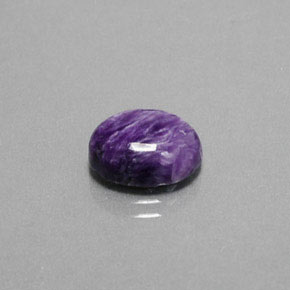 Charoíta violeta natural 3,35ct, corte oval, opaco
