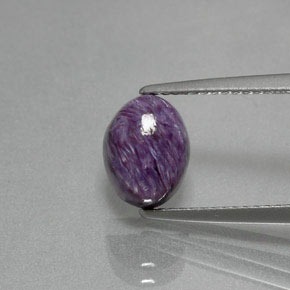 Charoíta Tolet Natural 2,10ct, Corte Oval, Opaco