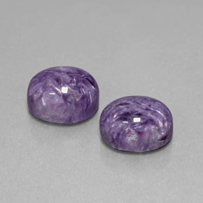 Pedras preciosas de charoíta violeta natural de  ct, corte oval, opaco