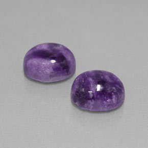 Pedras preciosas de charoíta violeta natural de  ct, corte oval, opaco